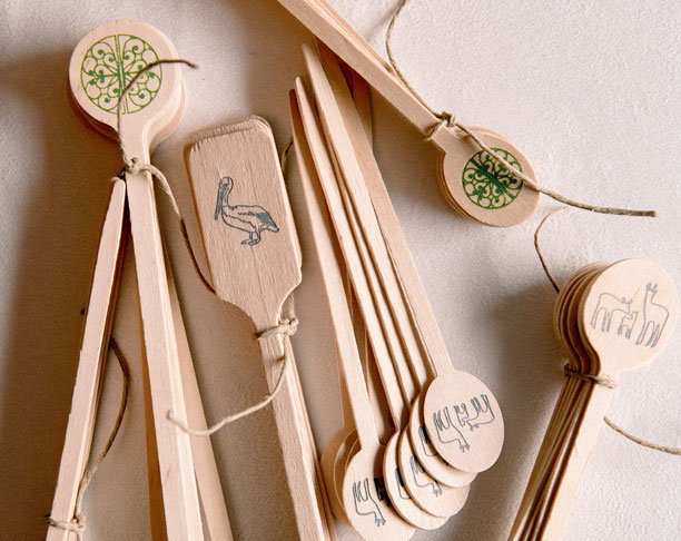 Lettered Olive Couture : Ready to Order : Wooden Wadmalaw Deer Stir Sticks